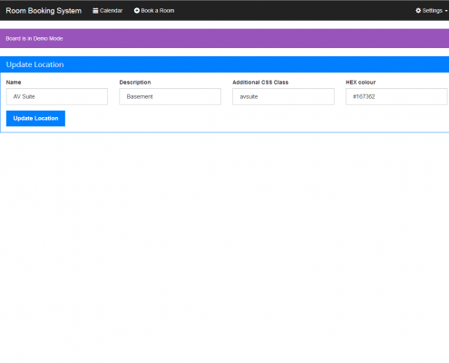 Room Booking System Add Location